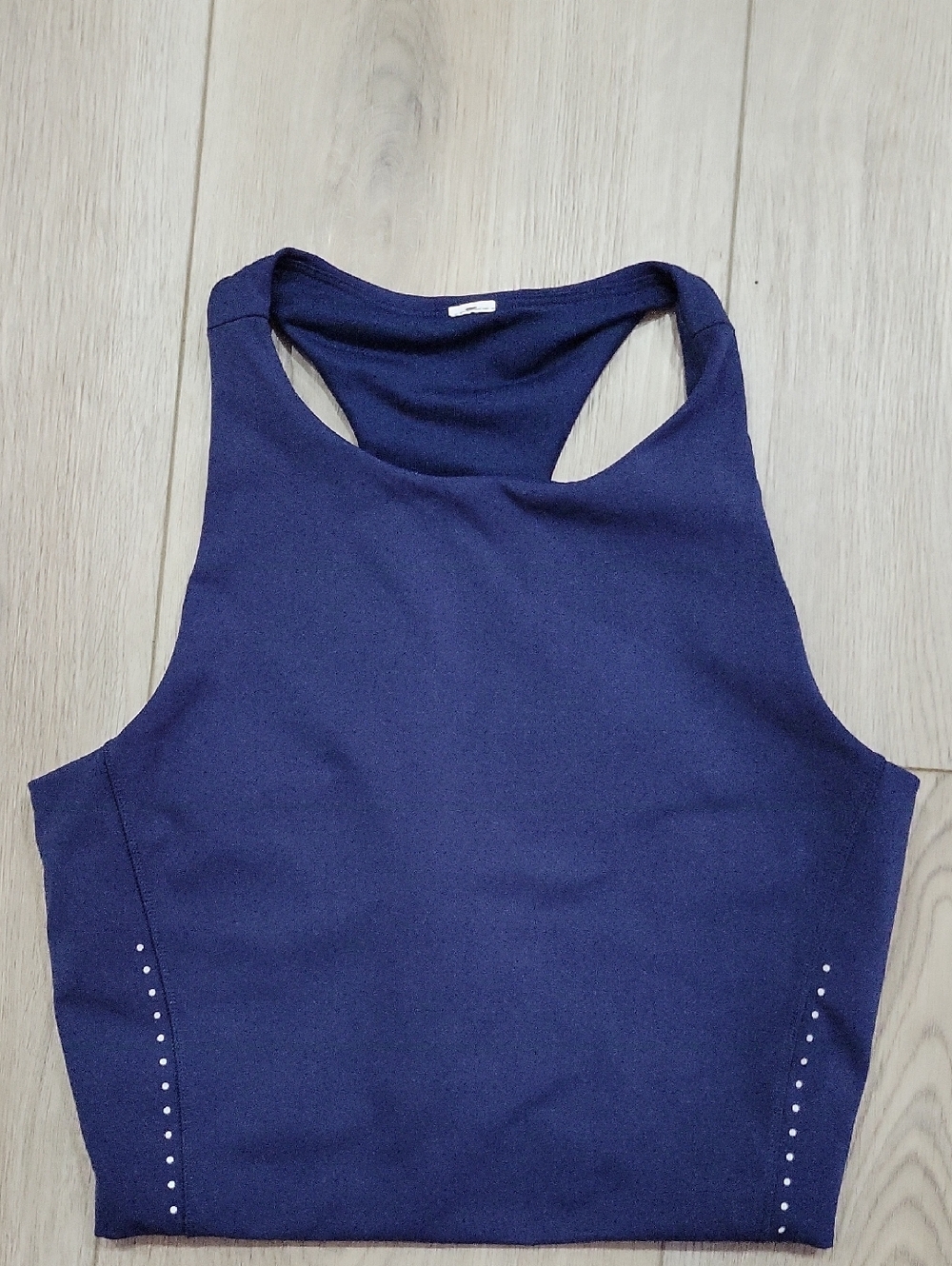 lululemon athletica Navy High-Neck Racerback Crop Top with Side Studs